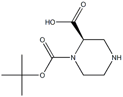 (R)-1-BOC-哌嗪-2-羧酸, , 结构式