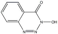 3-Hydroxy-1,2,3-benzotruazin-4(3H)-one,,结构式