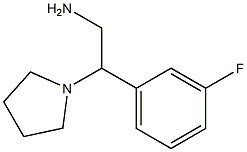 1-[2-Amino-1-(3-fluoro-phenyl)-ethyl]-pyrrolidine- Structure