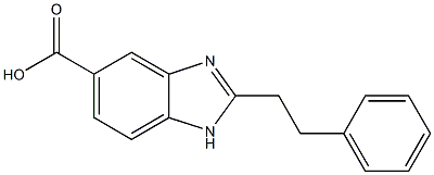 2-Phenethyl-1H-benzoimidazole-5-carboxylic acid 化学構造式