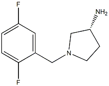 (3R)-1-(2,5-difluorobenzyl)pyrrolidin-3-amine 结构式