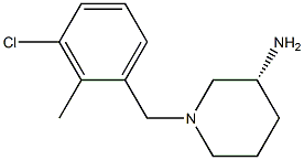 (3R)-1-(3-chloro-2-methylbenzyl)piperidin-3-amine Struktur
