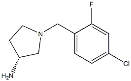 (3R)-1-(4-chloro-2-fluorobenzyl)pyrrolidin-3-amine Structure