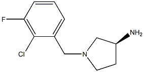 (3S)-1-(2-chloro-3-fluorobenzyl)pyrrolidin-3-amine 结构式