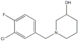 1-(3-chloro-4-fluorobenzyl)piperidin-3-ol,,结构式