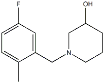 1-(5-fluoro-2-methylbenzyl)piperidin-3-ol,,结构式