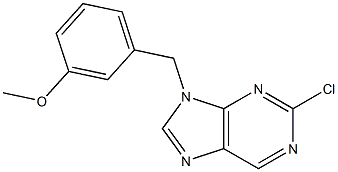2-chloro-9-(3-methoxybenzyl)-9H-purine Structure
