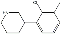 3-(2-chloro-3-methylphenyl)piperidine,,结构式