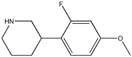 3-(2-fluoro-4-methoxyphenyl)piperidine,,结构式