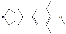 3-(4-methoxy-3,5-dimethylphenyl)-8-azabicyclo[3.2.1]octane,,结构式