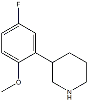 3-(5-fluoro-2-methoxyphenyl)piperidine Struktur
