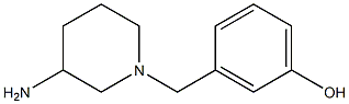 3-[(3-aminopiperidin-1-yl)methyl]phenol 结构式