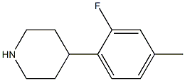 4-(2-fluoro-4-methylphenyl)piperidine 结构式