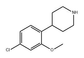 4-(4-氯-2-甲氧基苯基)哌啶, 815618-53-2, 结构式