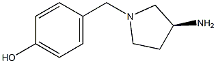 4-{[(3S)-3-aminopyrrolidin-1-yl]methyl}phenol Struktur