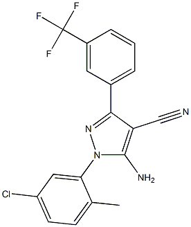 5-amino-1-(5-chloro-2-methylphenyl)-3-[3-(trifluoromethyl)phenyl]-1H-pyrazole-4-carbonitrile
