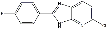 5-chloro-2-(4-fluorophenyl)-3H-imidazo[4,5-b]pyridine,,结构式