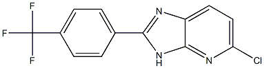 5-chloro-2-[4-(trifluoromethyl)phenyl]-3H-imidazo[4,5-b]pyridine 结构式