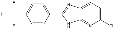 5-chloro-2-[4-(trifluoromethyl)phenyl]-3H-imidazo[4,5-b]pyridine,,结构式