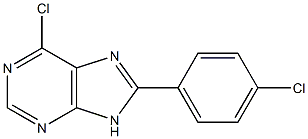 6-chloro-8-(4-chlorophenyl)-9H-purine 化学構造式