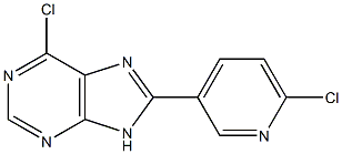 6-chloro-8-(6-chloropyridin-3-yl)-9H-purine Structure