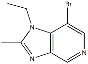 7-bromo-1-ethyl-2-methyl-1H-imidazo[4,5-c]pyridine,,结构式