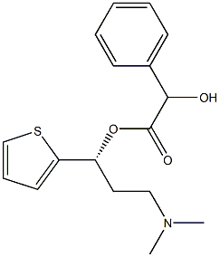 (1r)-3-(Dimethylamino)-1-(2-thienyl)propan-1-ol
mandelate 化学構造式