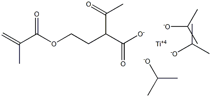 TITANIUM METHACRYLOXYETHYLACETOACETATE TRIISOPROPOXIDE: 88% IN ISOPROPANOL 化学構造式