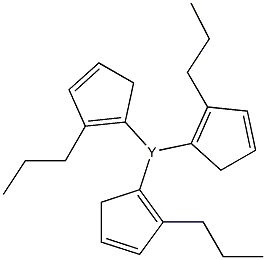 TRIS(N-PROPYLCYCLOPENTADIENYL)YTTRIUM: 99.9% (REO) Structure