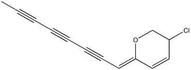 5-Chloro-2-(octa-2,4,6-triynylidene)-5,6-dihydro-2H-pyran 化学構造式