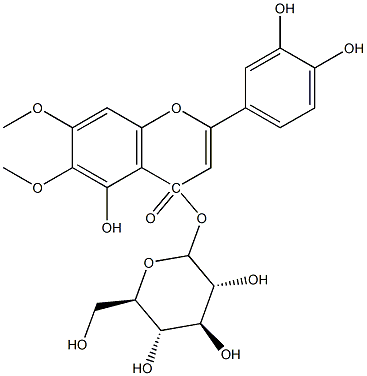 Cirsiliol-4-monoglucoside Structure