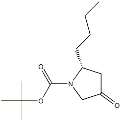 N-BOC-(2R)-2-BUTYL-4-OXOPYRROLIDINE 结构式