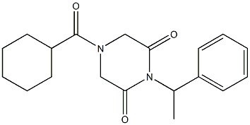  4-(CYCLOHEXYLCARBONYL)-1-PHENYLETHYLPIPERAZINE 2,6-DIONE