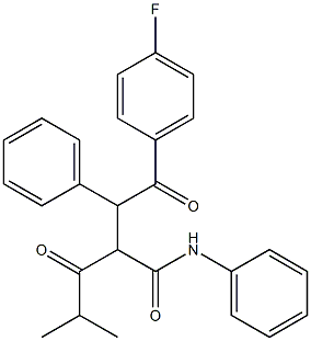 4(4-FLUOROPHENYL)-2-ISOBUTYRYL-4-OXO-N,3DIPHENYL BUTANAMIDE 结构式