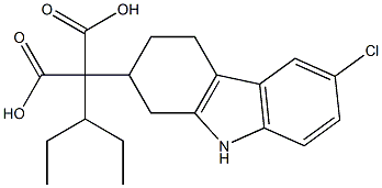 DIETHYL(6-CHLORO-2,3,4,9,-TETRAHYDRO-1H-CARBAZOL-2-YL)METHYLMALOMATE 结构式