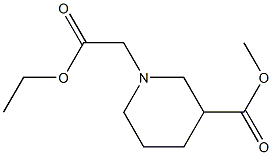 1-ethoxycarbonylmethyl-piperidine-3-carboxylicacid methyl ester Structure