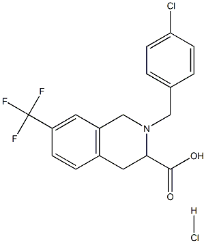  2-(4-chloro-benzyl)-7-trifluoromethyl-1,2,3,4-tetrahydro-isoquinoline-3-carboxylic acid hydrochloride