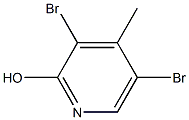 2-羟基-3,5-二溴-4-甲基吡啶, , 结构式