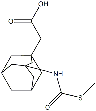 (3-{[(METHYLSULFANYL)CARBONYL]AMINO}-1-ADAMANTYL)ACETIC ACID Struktur