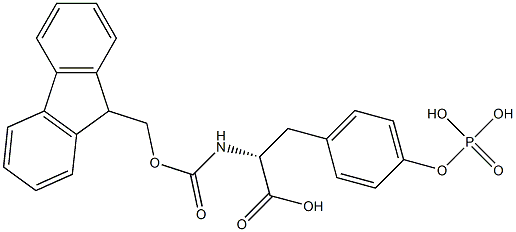 NALPHA-9-Fluorenylmethoxycarbonyl-O-phospho-D-tyrosine 结构式