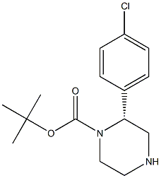 (R)-1-BOC-2-(4-CHLOROPHENYL)PIPERAZINE Structure