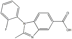 1-(2-FLUORO-PHENYL)-2-METHYL-1H-BENZOIMIDAZOLE-5-CARBOXYLIC ACID Structure