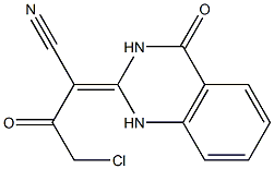 4-CHLORO-3-OXO-2-(4-OXO-3,4-DIHYDROQUINAZOLIN-2(1H)-YLIDENE)BUTANENITRILE 结构式