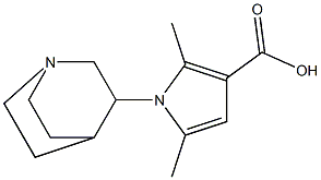 1-(1-AZABICYCLO[2.2.2]OCT-3-YL)-2,5-DIMETHYL-1H-PYRROLE-3-CARBOXYLIC ACID 化学構造式