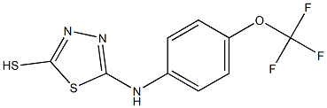 5-{[4-(TRIFLUOROMETHOXY)PHENYL]AMINO}-1,3,4-THIADIAZOLE-2-THIOL,,结构式