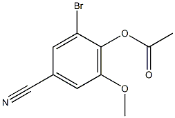 3-BROMO-5-METHOXY-4-ACETOXYBENZONITRILE Structure