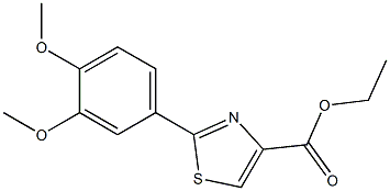2-(3,4-DIMETHOXYPHENYL)THIAZOLE-4-CARBOXYLIC ACID ETHYL ESTER, 95+% 化学構造式