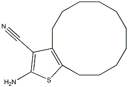 2-AMINO-4,5,6,7,8,9,10,11,12,13-DECAHYDROCYCLODODECA[B]THIOPHENE-3-CARBONITRILE Structure