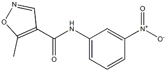 5-METHYL-N-(3-NITROPHENYL)ISOXAZOLE-4-CARBOXAMIDE Structure