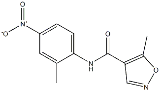 5-METHYL-N-(2-METHYL-4-NITROPHENYL)ISOXAZOLE-4-CARBOXAMIDE 结构式